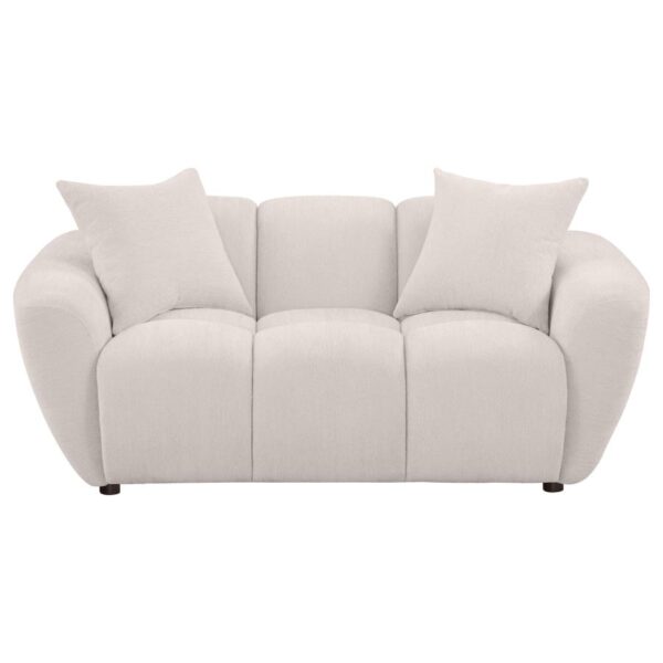 Destino Chenille Upholstered Splayed Arm Loveseat Greige