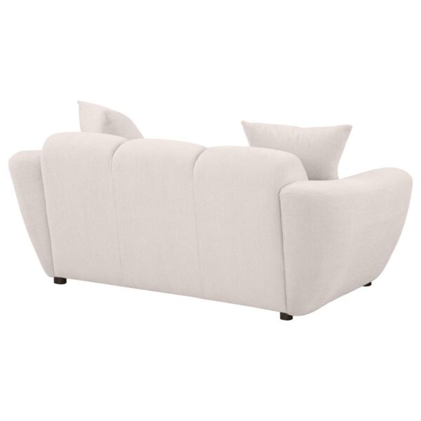Destino Chenille Upholstered Splayed Arm Loveseat Greige