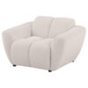 Destino Chenille Upholstered Splayed Arm Accent Chair Greige