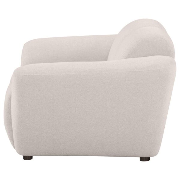 Destino Chenille Upholstered Splayed Arm Accent Chair Greige