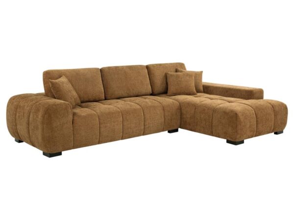 Octavia Upholstered Sectional Chaise Sofa Amber