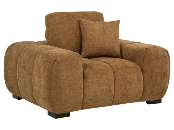 Octavia Upholstered Track Arm Accent Chair Amber