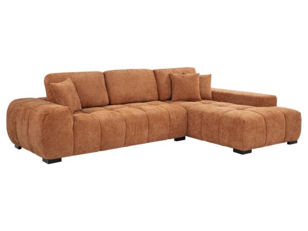 Octavia Upholstered Sectional Chaise Sofa Orange
