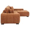 Octavia Upholstered Sectional Chaise Sofa Orange