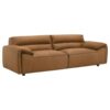 Buxton Top Grain Leather Upholstered Sofa Orange