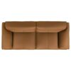 Buxton Top Grain Leather Upholstered Sofa Orange