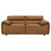 Buxton Top Grain Leather Upholstered Loveseat Orange