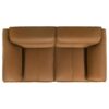 Buxton Top Grain Leather Upholstered Loveseat Orange