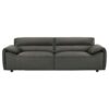Buxton Top Grain Leather Upholstered Sofa Graphite
