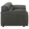Buxton Top Grain Leather Upholstered Sofa Graphite