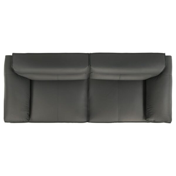 Buxton Top Grain Leather Upholstered Sofa Graphite