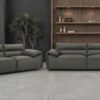 Buxton Top Grain Leather Upholstered Sofa Graphite