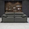Buxton Top Grain Leather Upholstered Loveseat Graphite
