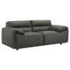 Buxton Top Grain Leather Upholstered Loveseat Graphite