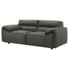 Buxton Top Grain Leather Upholstered Loveseat Graphite