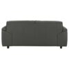 Buxton Top Grain Leather Upholstered Loveseat Graphite