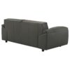 Buxton Top Grain Leather Upholstered Loveseat Graphite