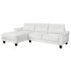 Caspian Upholstered Curved Arm Chaise Sectional Sofa White