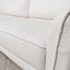 Caspian Upholstered Curved Arm Chaise Sectional Sofa White