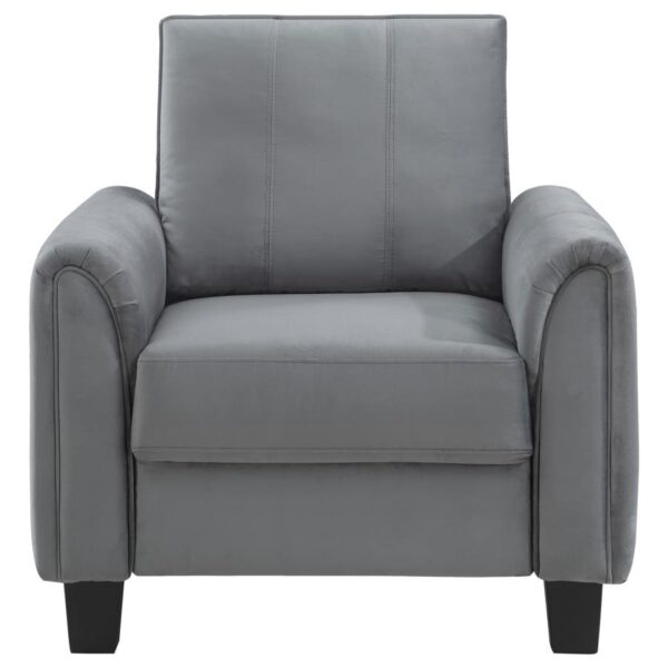 Davis Upholstered Rolled Arm Accent Chair Grey