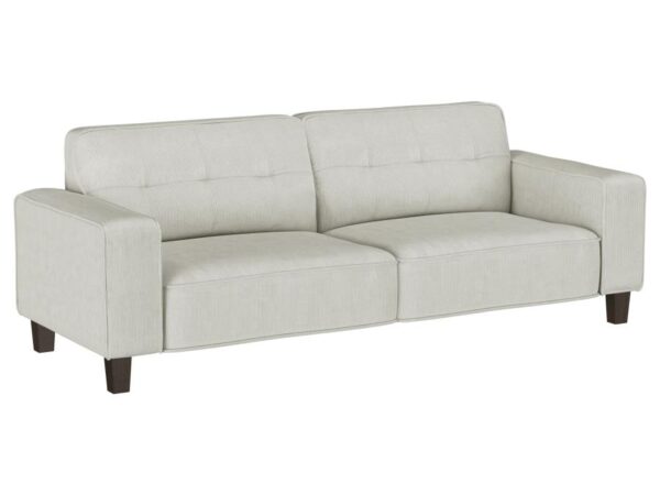 Deerhurst Upholstered Track Arm Tufted Sofa Greige