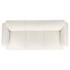Dorset 3-piece Upholstered Round Track Arm Sofa Set White