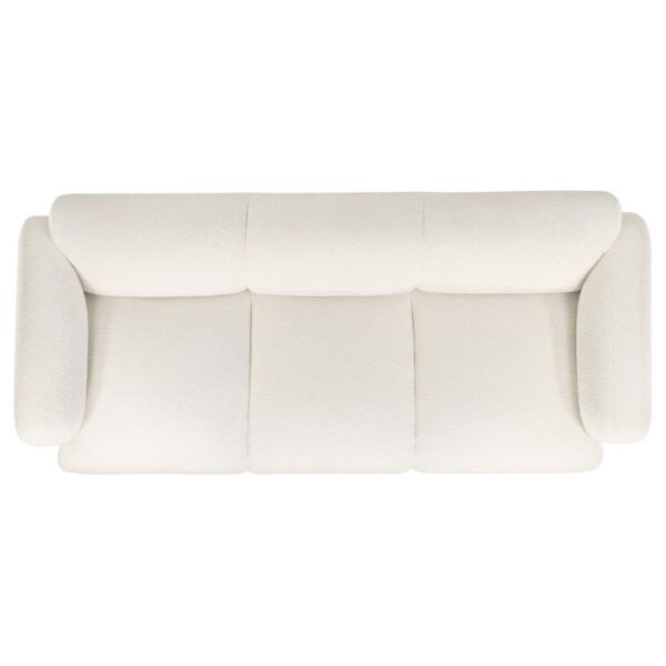 Dorset 3-piece Upholstered Round Track Arm Sofa Set White