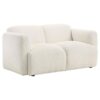Dorset 3-piece Upholstered Round Track Arm Sofa Set White