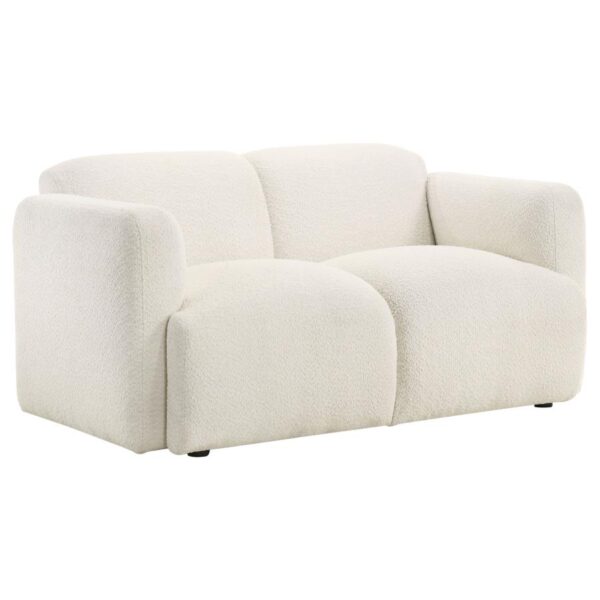 Dorset 3-piece Upholstered Round Track Arm Sofa Set White