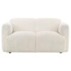 Dorset 3-piece Upholstered Round Track Arm Sofa Set White