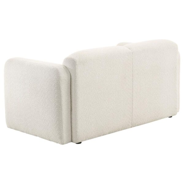 Dorset 3-piece Upholstered Round Track Arm Sofa Set White