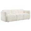 Dorset Fabric Upholstered Round Track Arm Sofa White