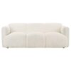 Dorset Fabric Upholstered Round Track Arm Sofa White