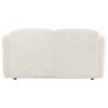 Dorset Fabric Upholstered Round Track Arm Loveseat White