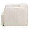 Dorset Fabric Upholstered Round Track Arm Accent Chair White