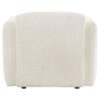 Dorset Fabric Upholstered Round Track Arm Accent Chair White