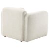 Dorset Fabric Upholstered Round Track Arm Accent Chair White