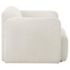 Dorset Fabric Upholstered Round Track Arm Accent Chair White