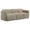 Dorset 3-piece Upholstered Round Track Arm Sofa Set Brown