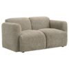 Dorset 3-piece Upholstered Round Track Arm Sofa Set Brown