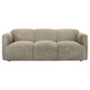 Dorset Fabric Upholstered Round Track Arm Sofa Brown