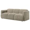 Dorset Fabric Upholstered Round Track Arm Sofa Brown