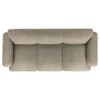 Dorset Fabric Upholstered Round Track Arm Sofa Brown