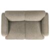 Dorset Fabric Upholstered Round Track Arm Loveseat Brown