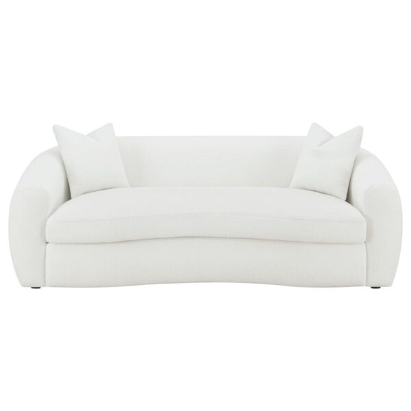 Isabella Faux Sheepskin Upholstered Sofa Natural