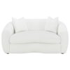 Isabella Faux Sheepskin Upholstered Loveseat Natural