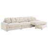 Blaine Upholstered Reversible Chaise Sectional Sofa Sand