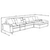 Blaine Upholstered Reversible Chaise Sectional Sofa Sand