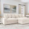 Blaine Upholstered Reversible Chaise Sectional Sofa Sand