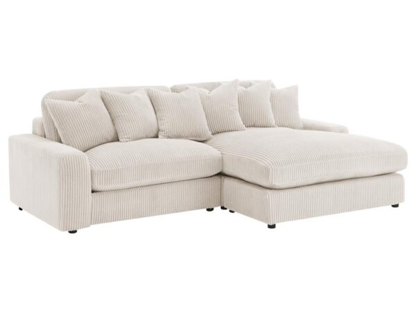 Blaine Upholstered Reversible Chaise Sectional Sofa Sand